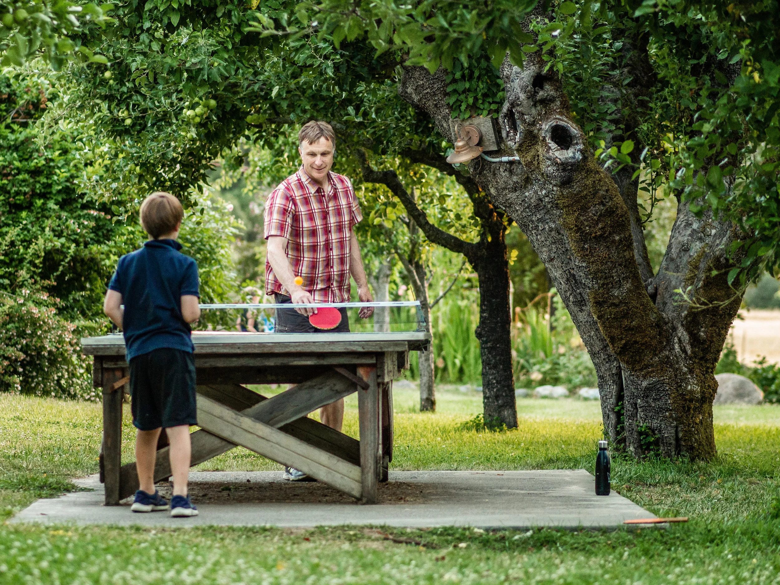The ping pong table was seldom empty. 