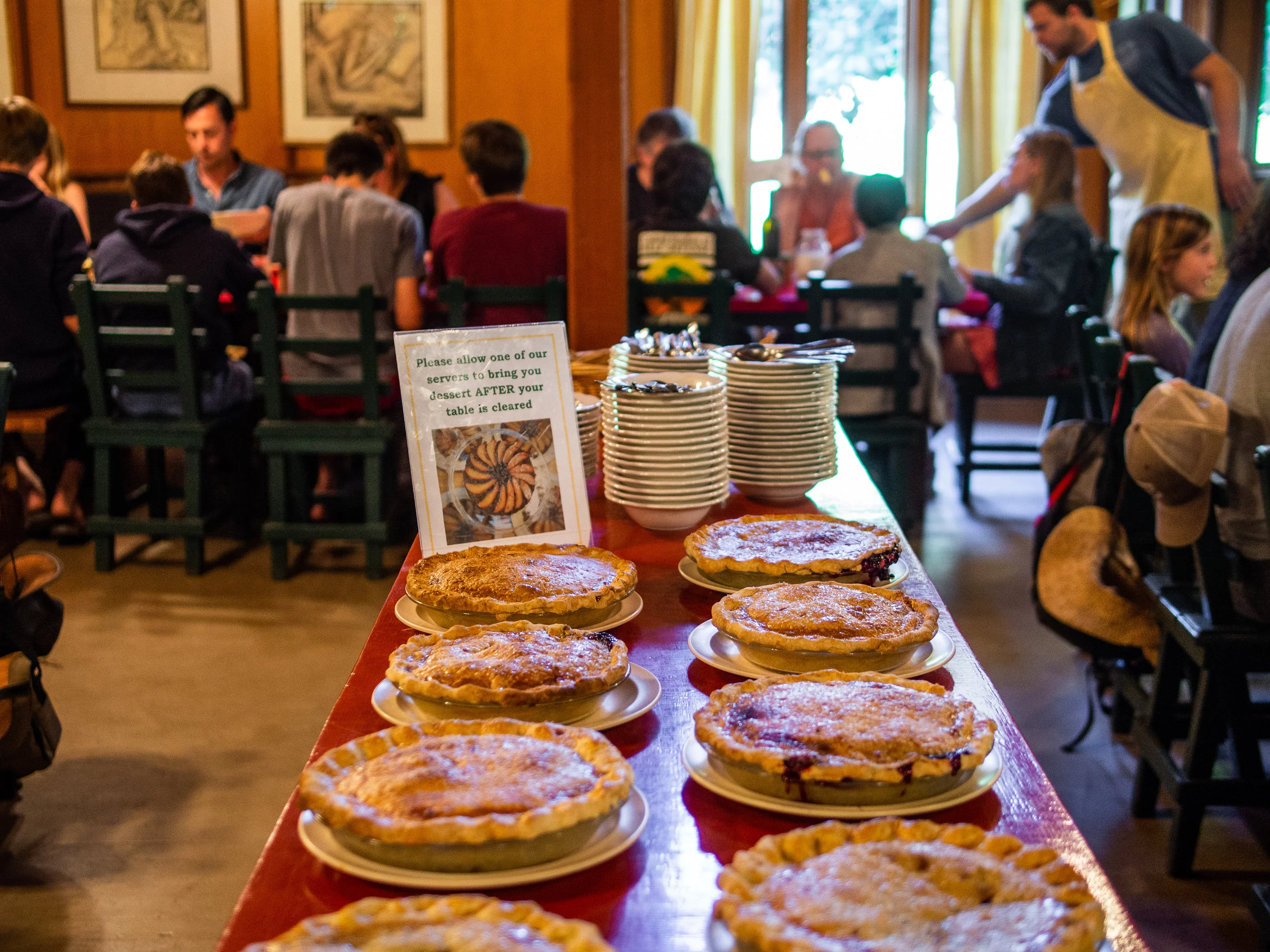 Pie and hand churned ice cream. 