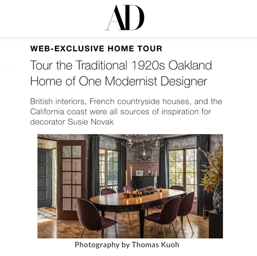 Susie Novak Interiors- Featured in Architectural Digest