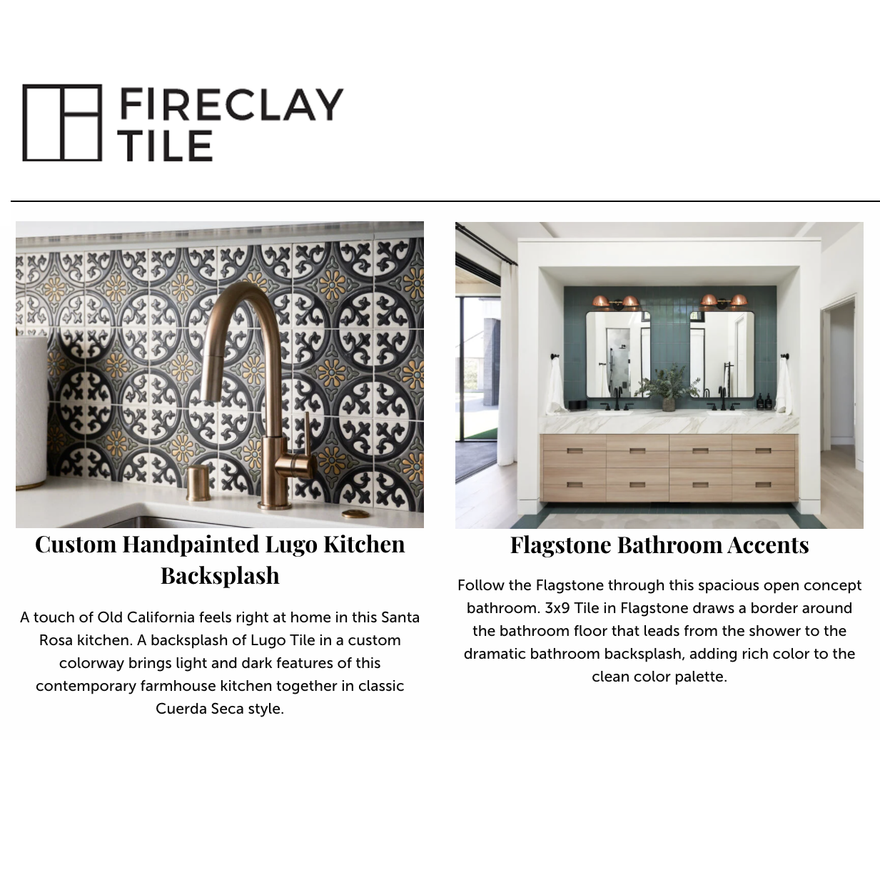 Featured in Fireclay Tile 