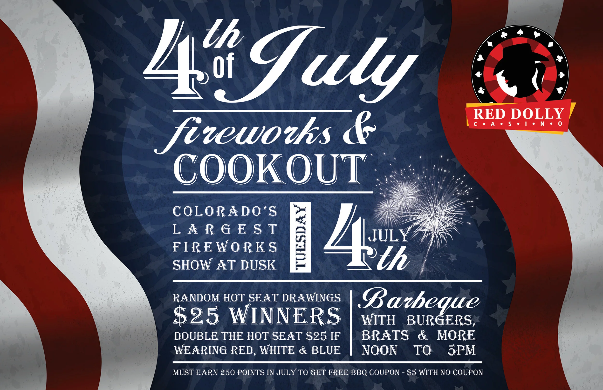 July 4th! Fireworks & BBQ! Hot Seats!