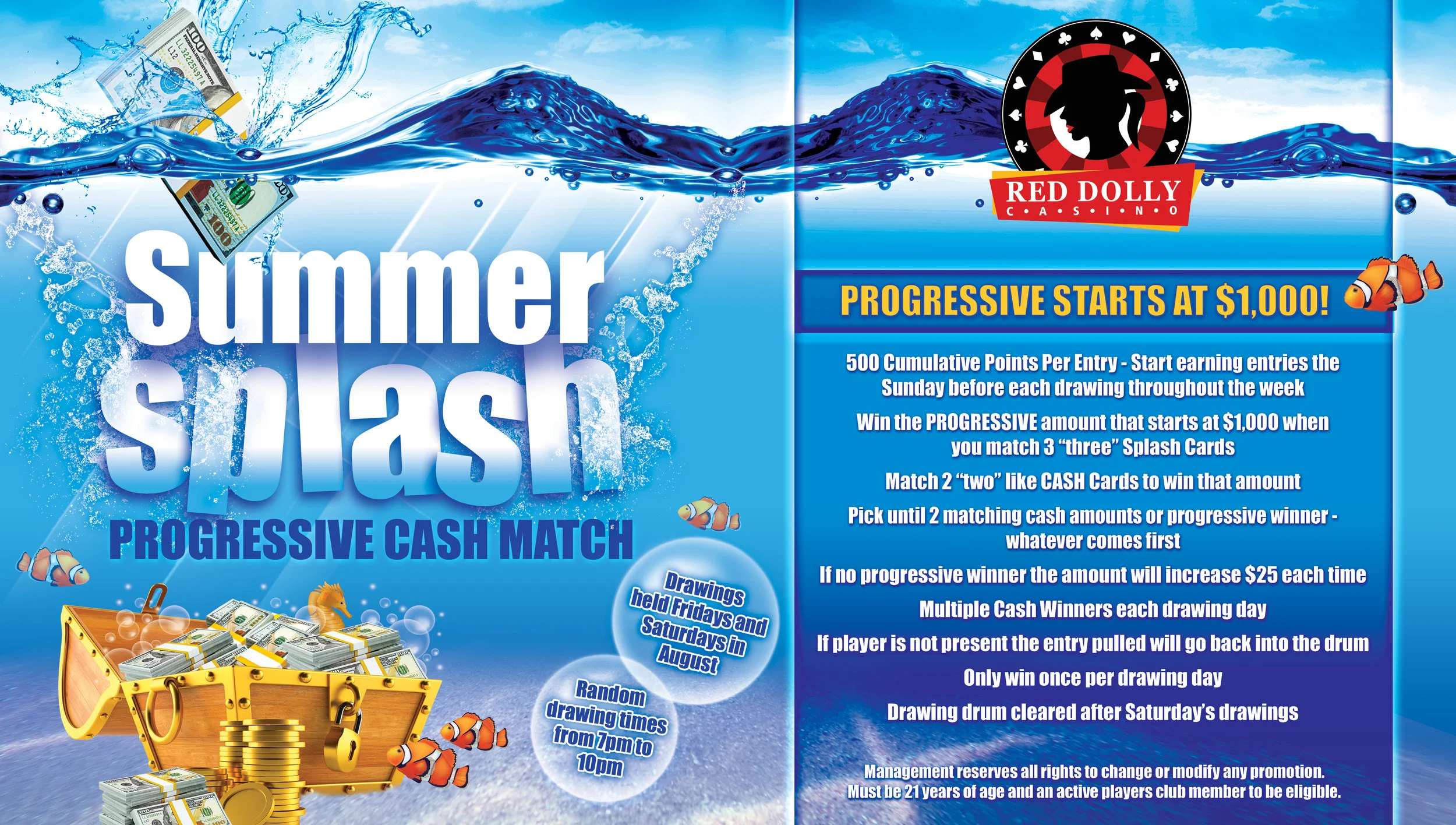 Summer Splash! Progressive Cash Match
