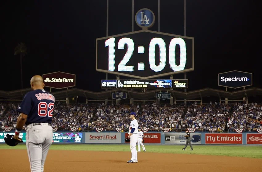 Don’t be deceived by the scoreboard clock. It was 3am in Boston.