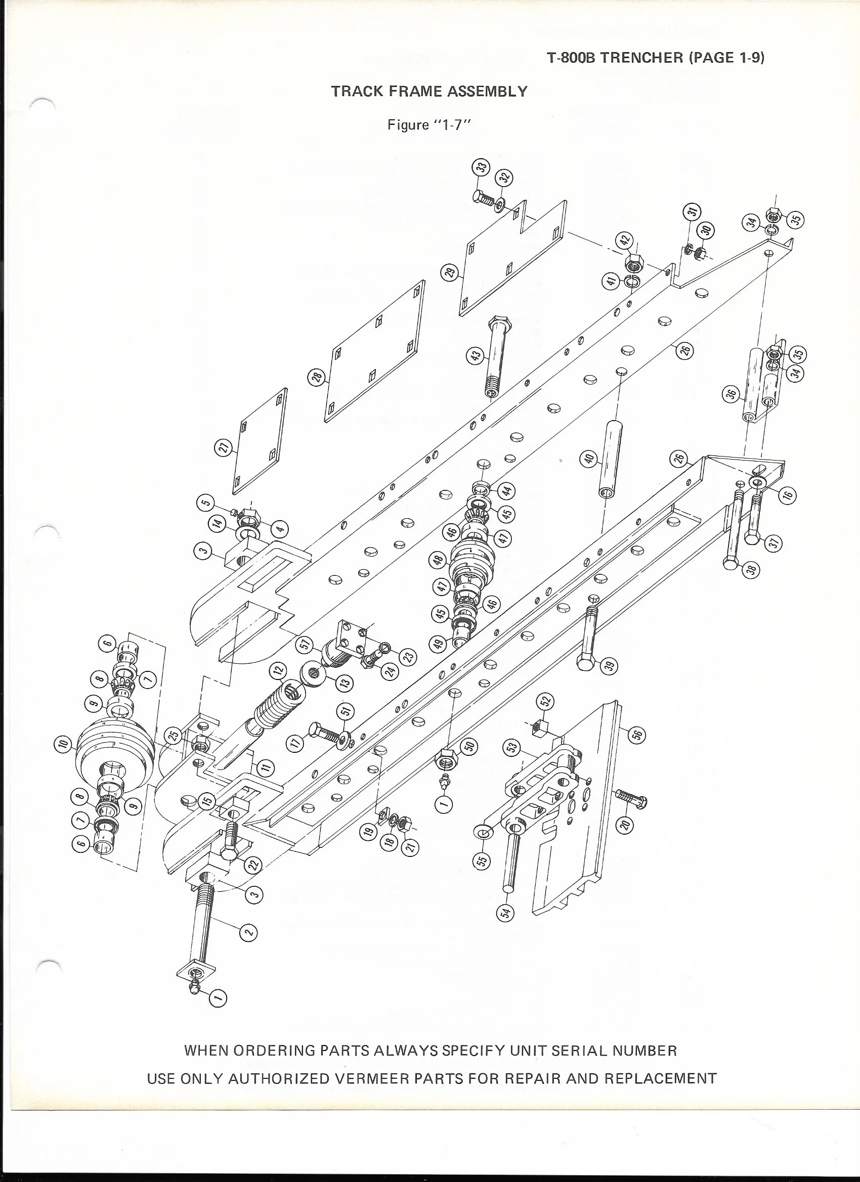 VERMEER T-800 - TRACK FRAME ASSEMBLY