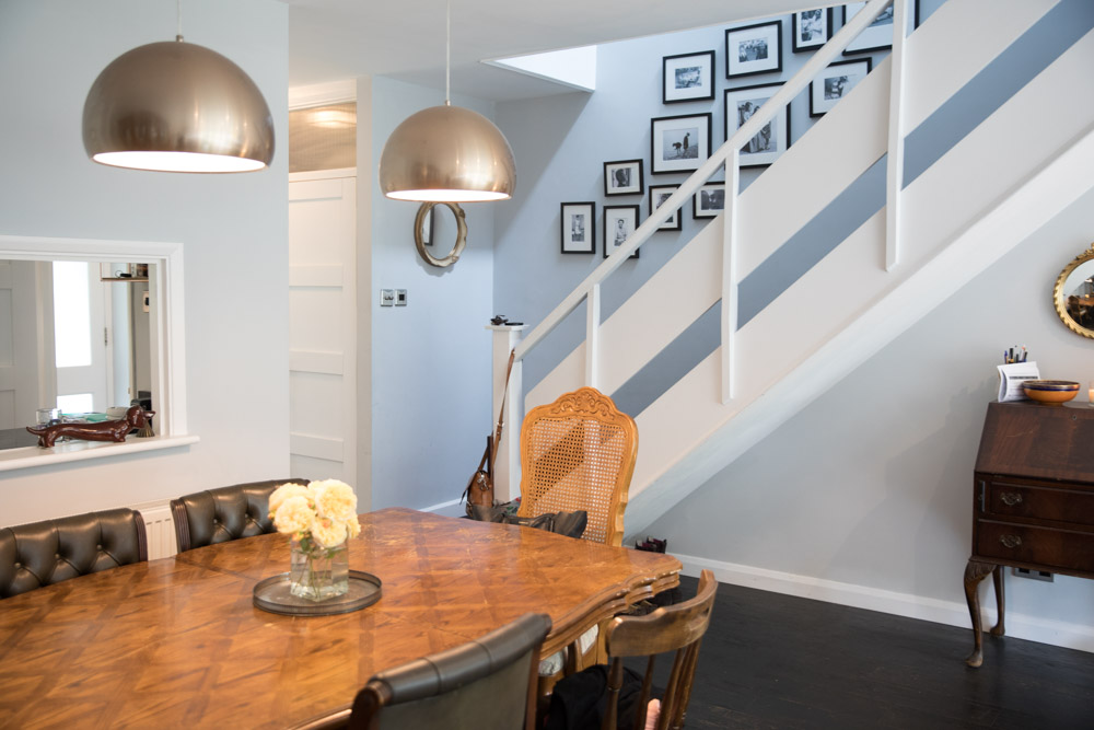 Antique table in dining area