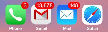 Honestly, either read the emails or disable the badge. *cold shiver*