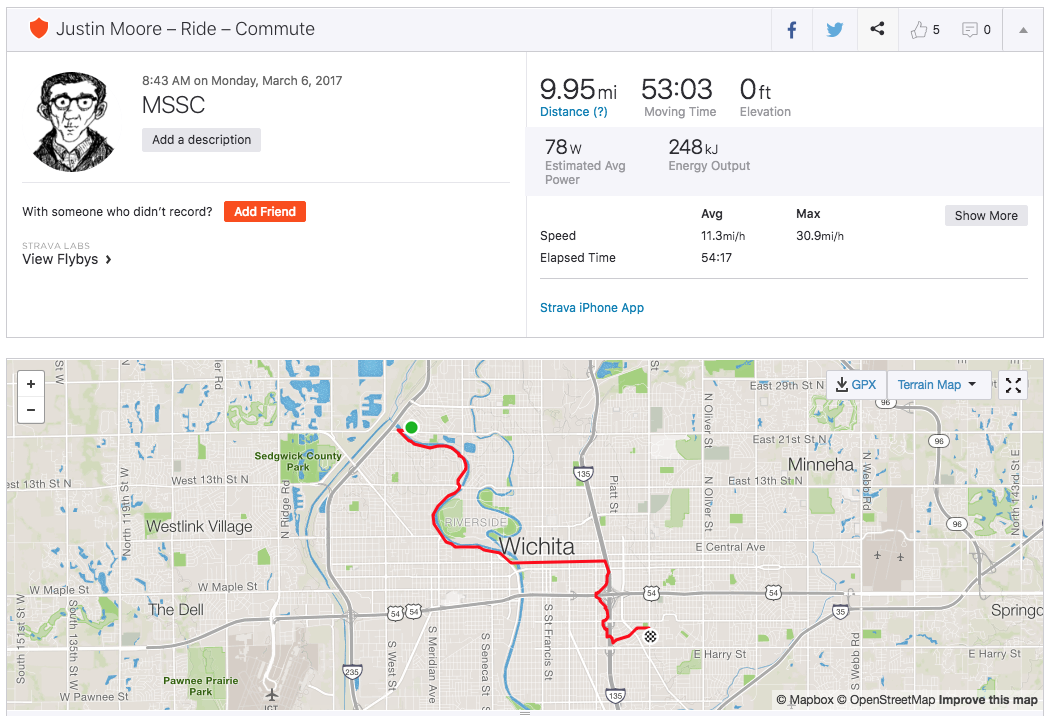 Sure, a different route. But a significant increase in speed, with a significant decrease in sweatiness.