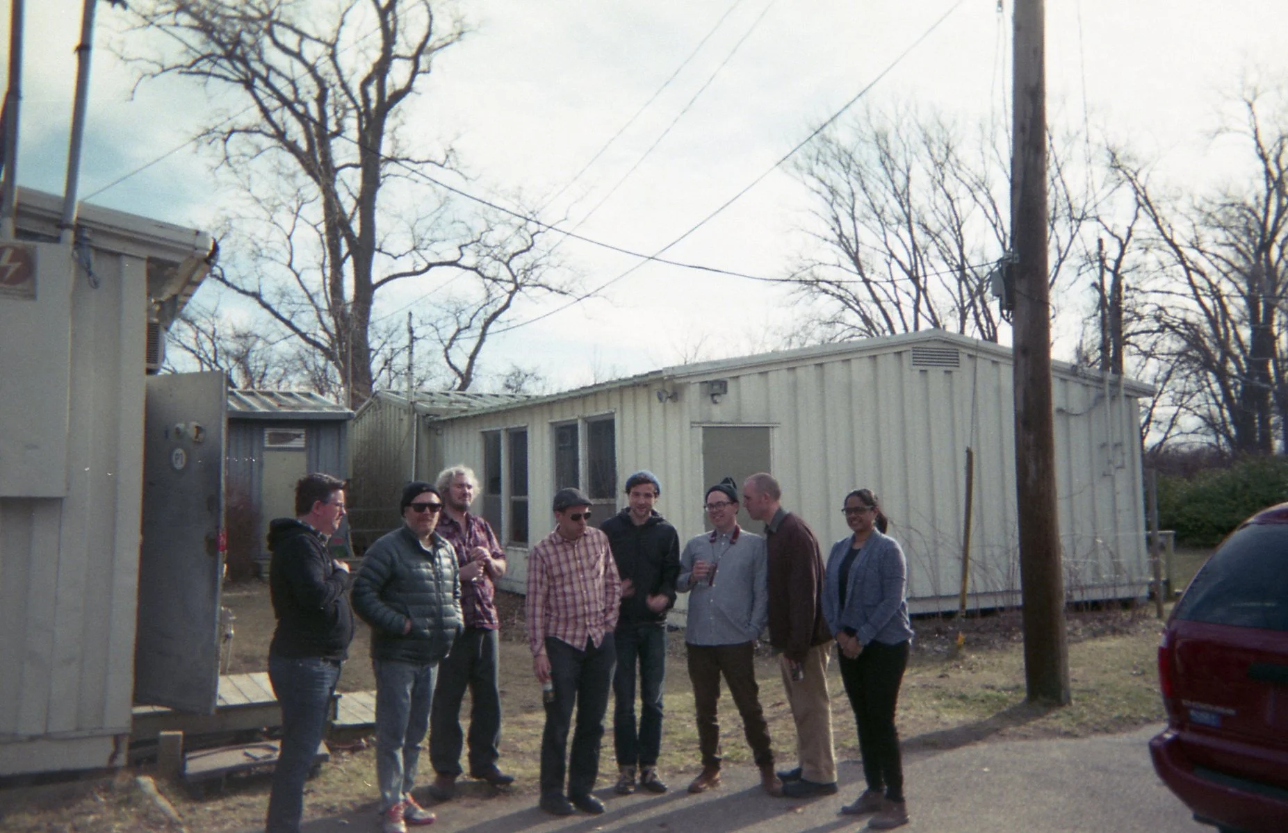 Eucalyptus recording “Kick It Till You Flip It” at The Gas Station Studio, Toronto Island (photo Aaron Hutchinson)