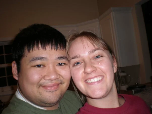 My husband and me, a day after the accident. We took this pic to prove to my worried mother that we were, indeed fine.