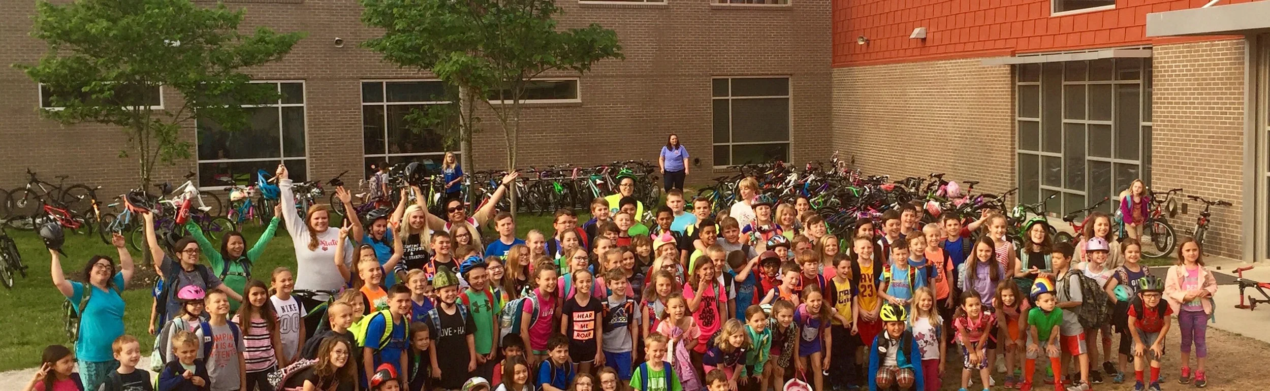 Bike To School Day at Janie Darr Elementary in Rogers