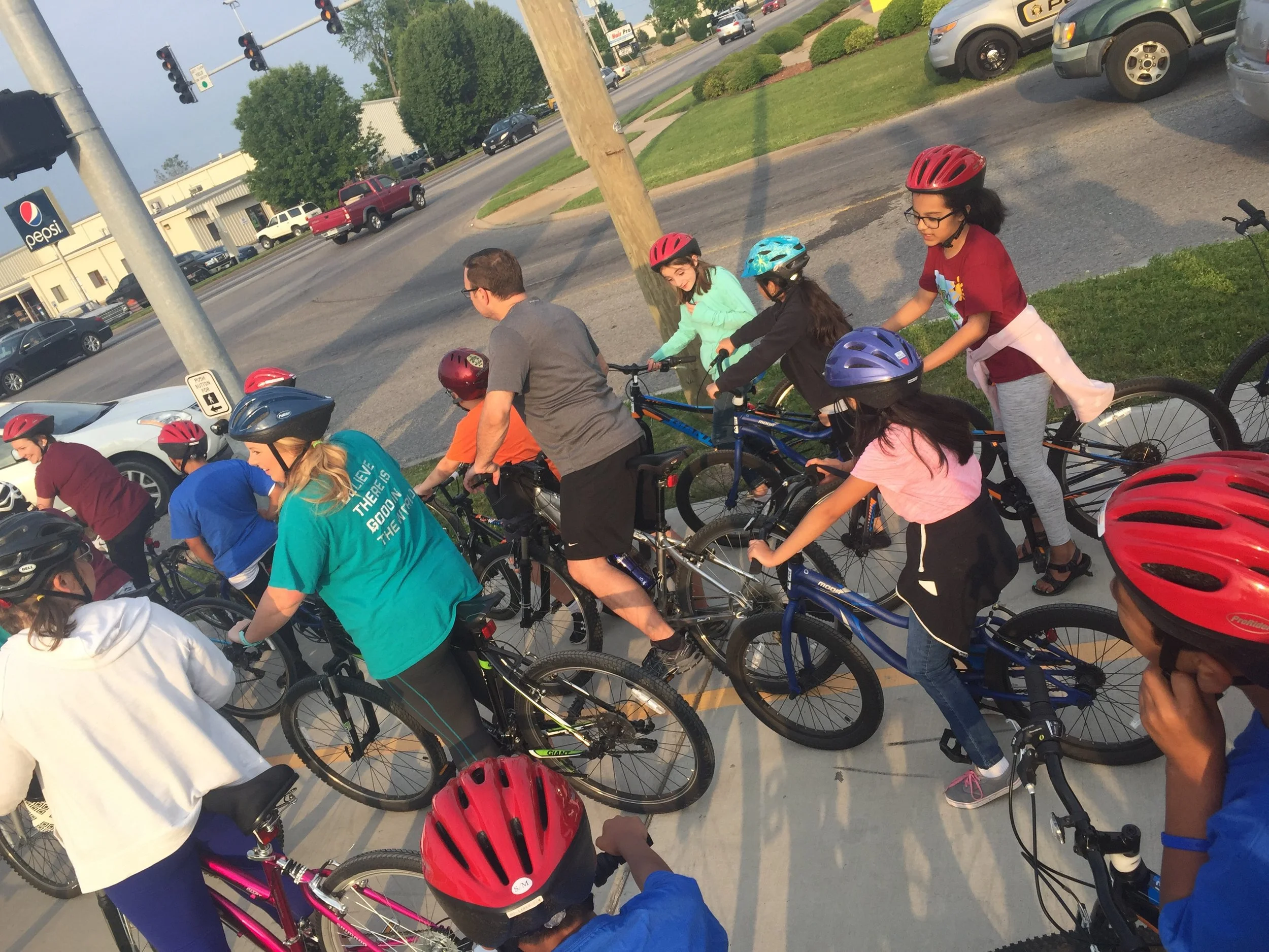 George Elementary School Bike Train in Springdale
