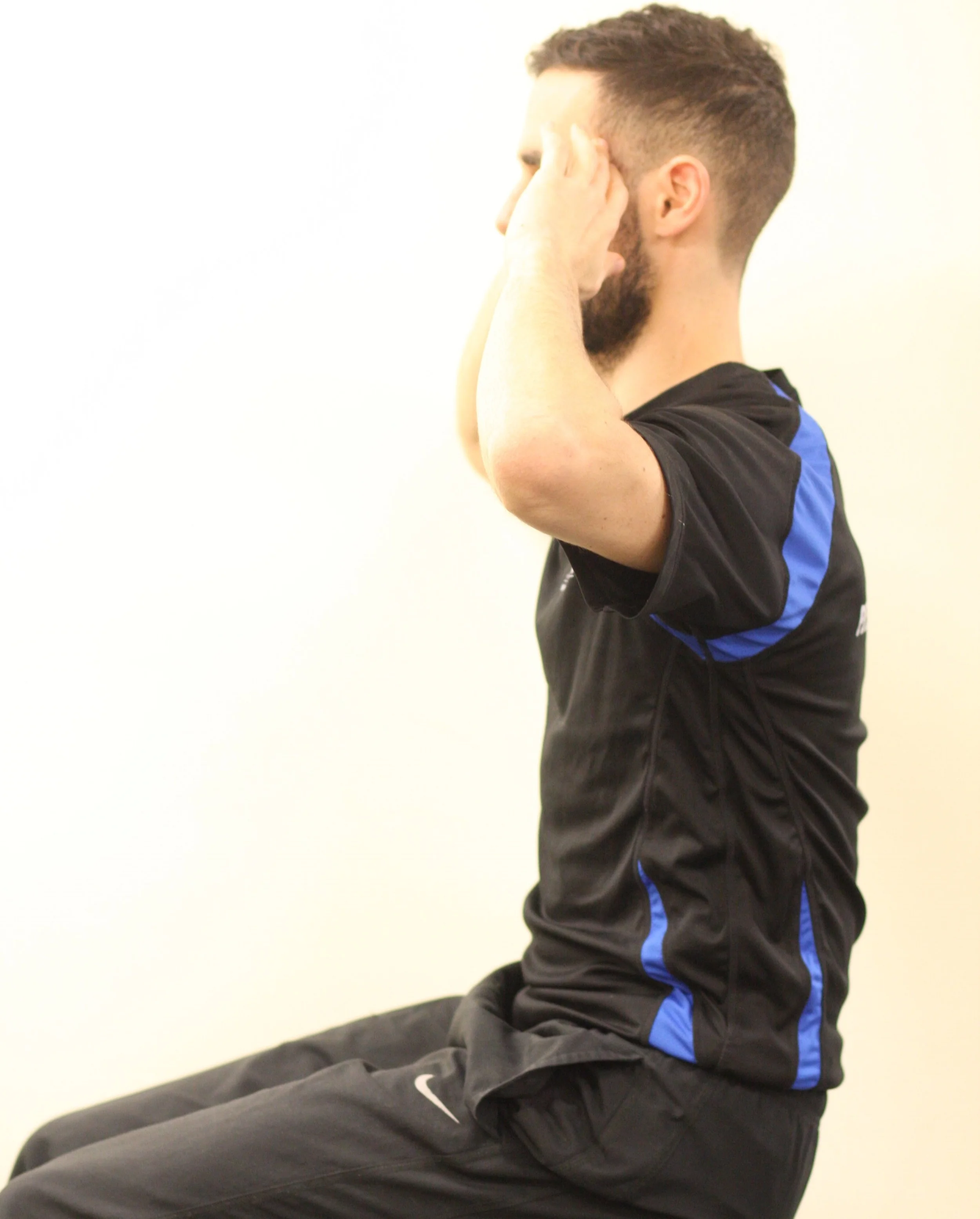 Crunch action apply to sitting posture and resulting in loss of neutral curviture of spine