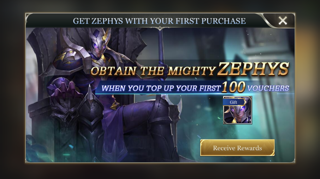 The first voucher purchase a player makes is incentivized with a special offer. Players are given a free hero when they make any Voucher purchase, which makes it very tempting to do so. 