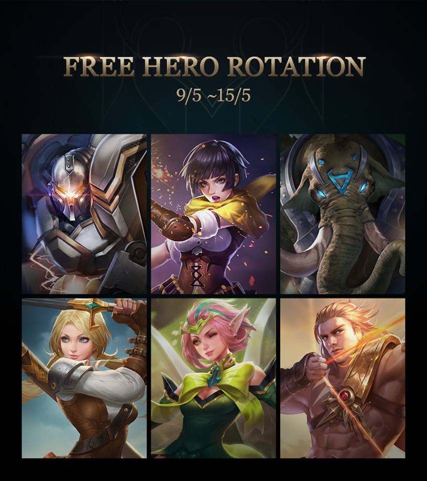 Every week, Arena of Valor has up to 6 heroes available to try and play with for free.