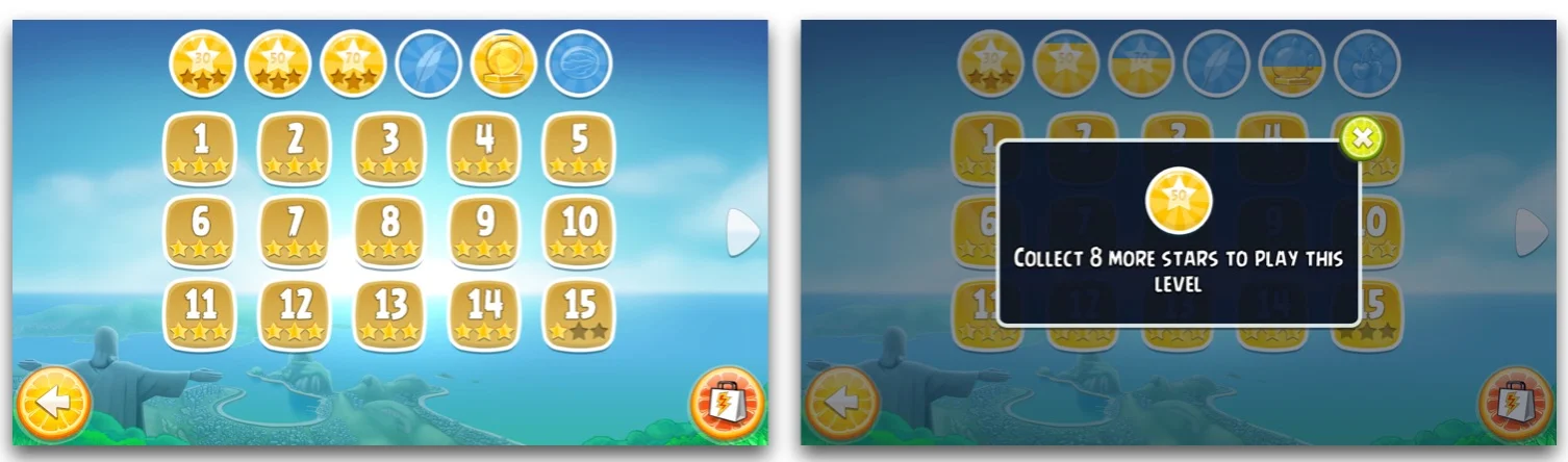 Replayability of each level increased with the introduction of Star-gated levels. Suddenly earning more Stars mattered as you were able to unlock few more levels with them.