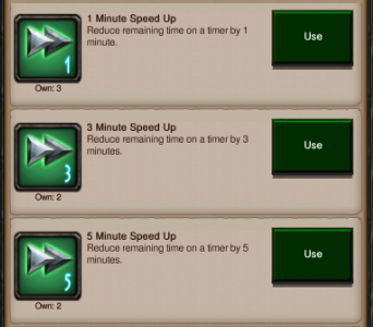 Speed-Ups are available in GoW ranging from a very short period of time all the way up to days. This helps balance the session design between short and long sessions as well as benefiting the reward loop and monetisation opportunities.