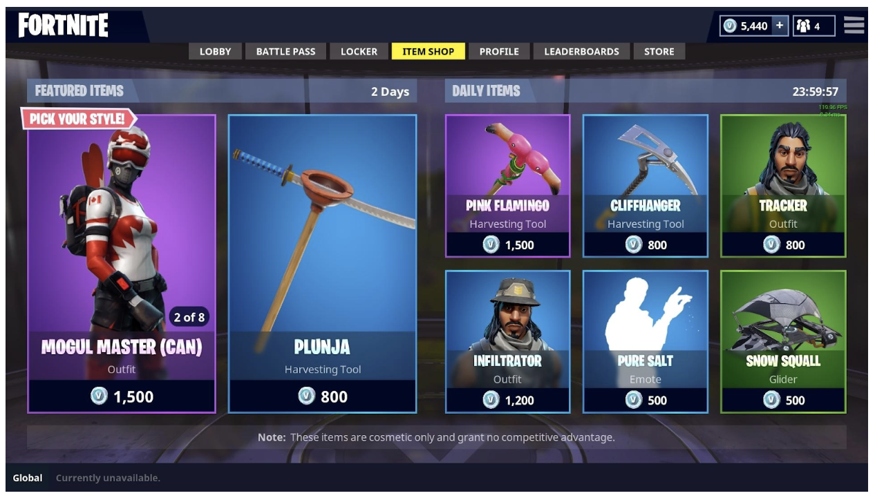 Fortnite features a full cosmetics driven economy.