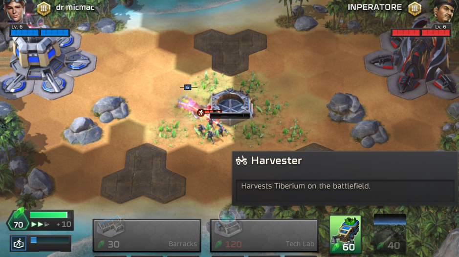 Players can invest into Harvesters to increase the speed of Tiberium accumulation