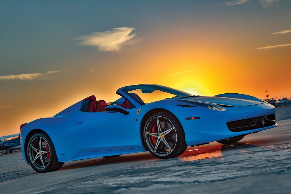 Blue Ferrari