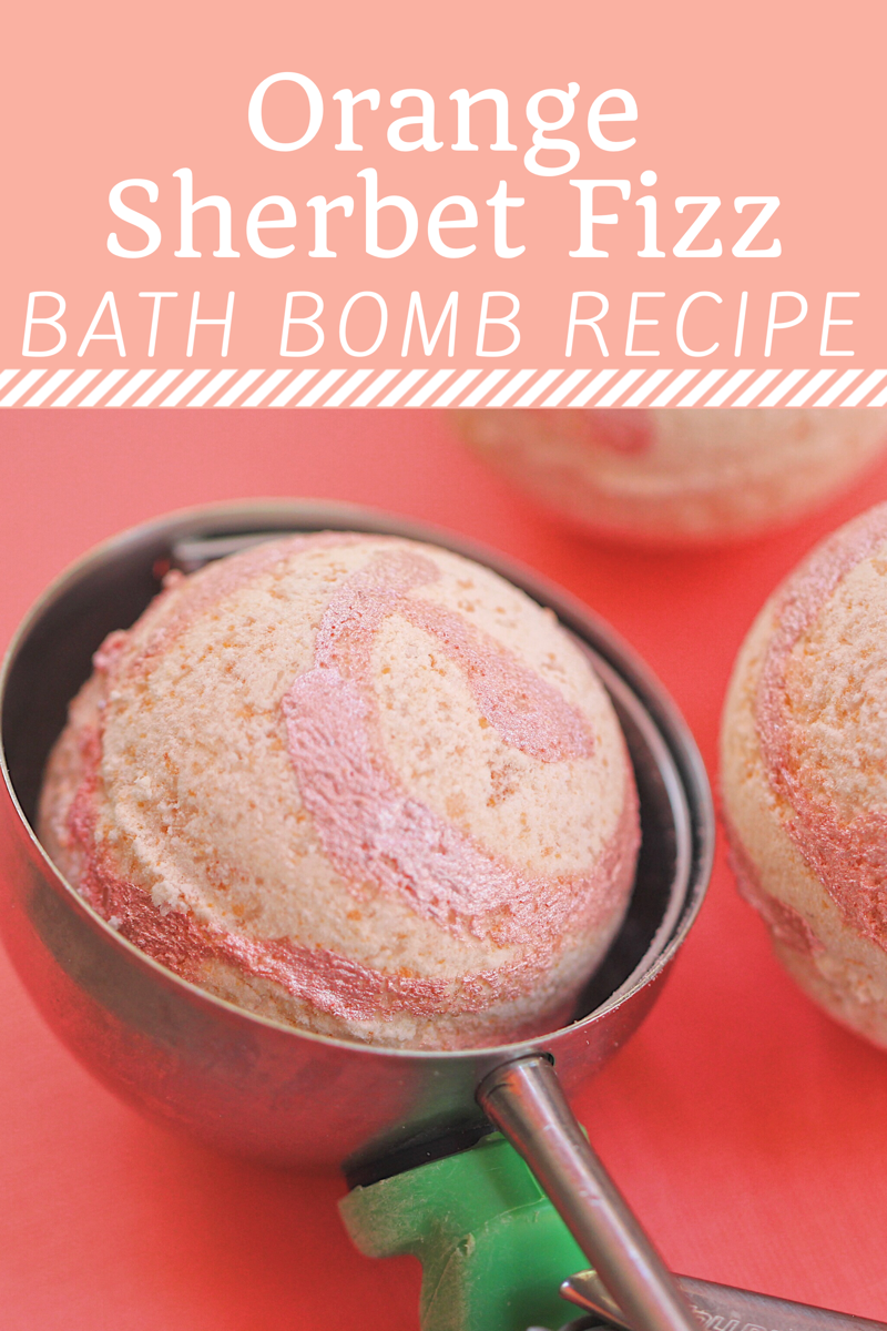 DIY Orange Sherbet Fizz Bath Bombs