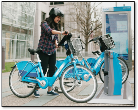 Figure 1 - Indego bike and kiosk