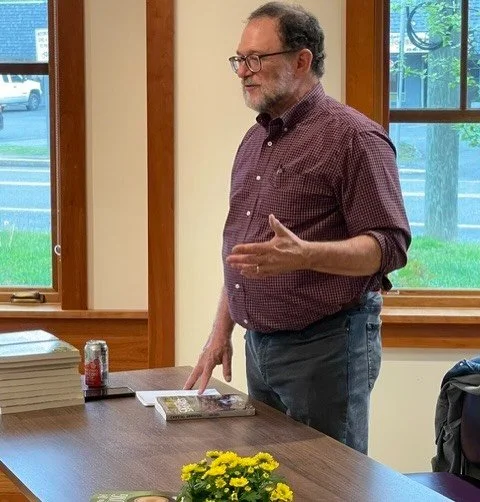 Congratulations to Don Lesser on his successful book launch for CRYSTAL SPRINGS! Here he is reading and signing books for a packed audience at the North Amherst Library @joneslibamherst. Don emailed to tell us: &ldquo;It was well attended. People ask