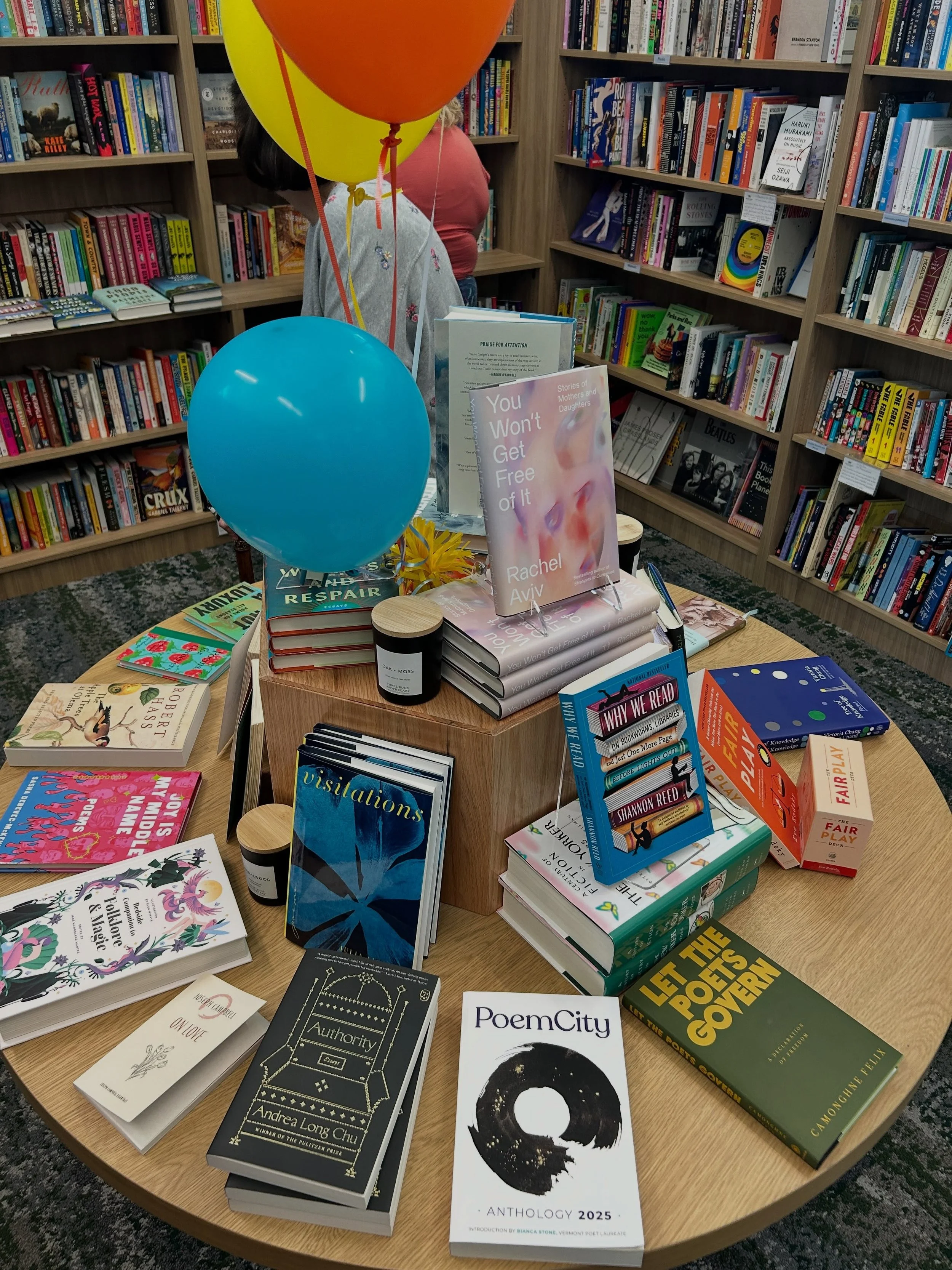 Happy birthday to @wildmeadowsbooks! It&rsquo;s a new bookstore and cafe that just opened in Williston, VT and we&rsquo;re so pleased to see they already have some Rootstock titles on their shelves 🥰. We left even more books and ARCS with the manage