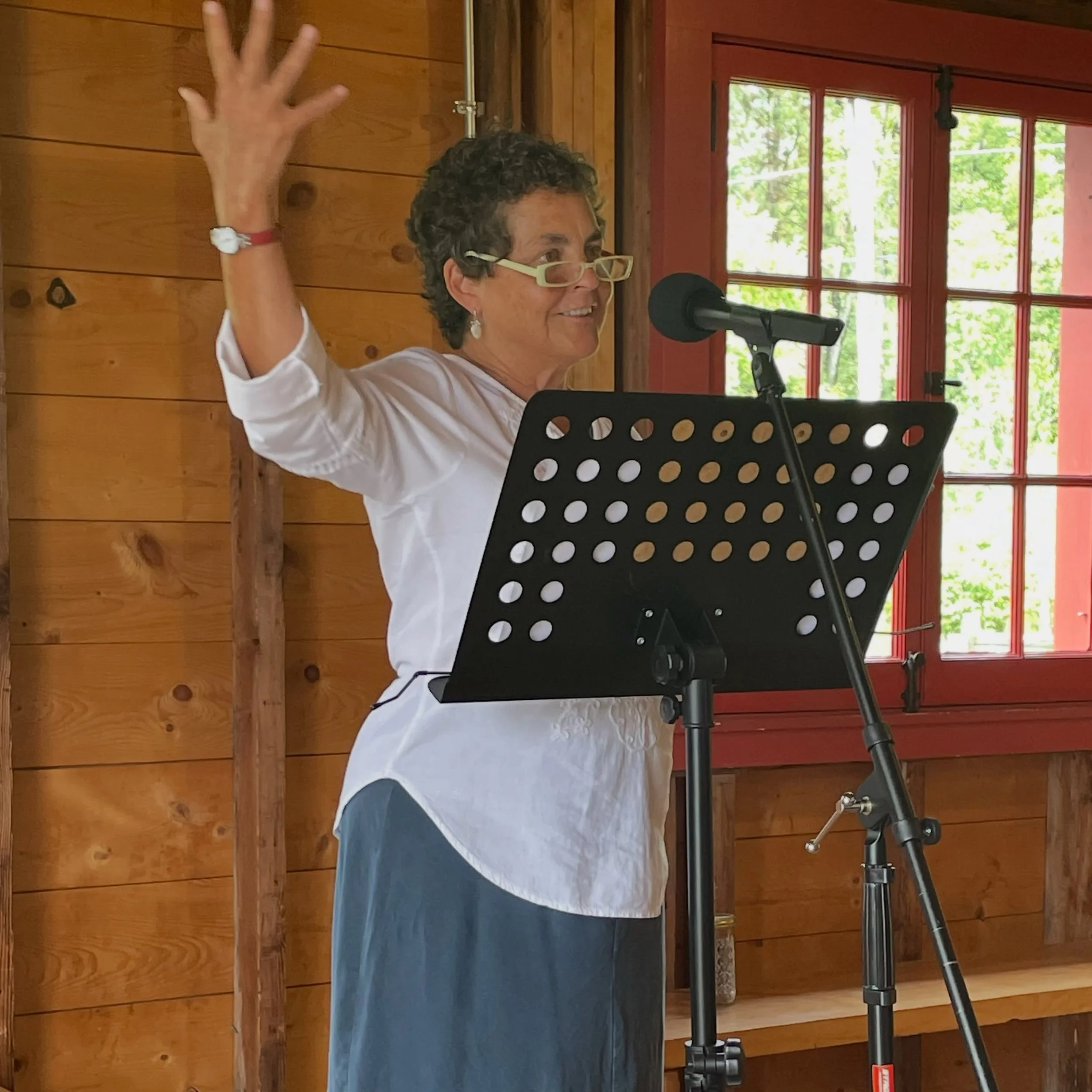 Vermont Humanities reported having a wonderful Words in the Woods reading by Mary Elder Jacobsen @maryelderjacobsen at Elmore State Park @vtstateparks on Saturday! They said the setting and the audience couldn&rsquo;t have been better. Summertime is 