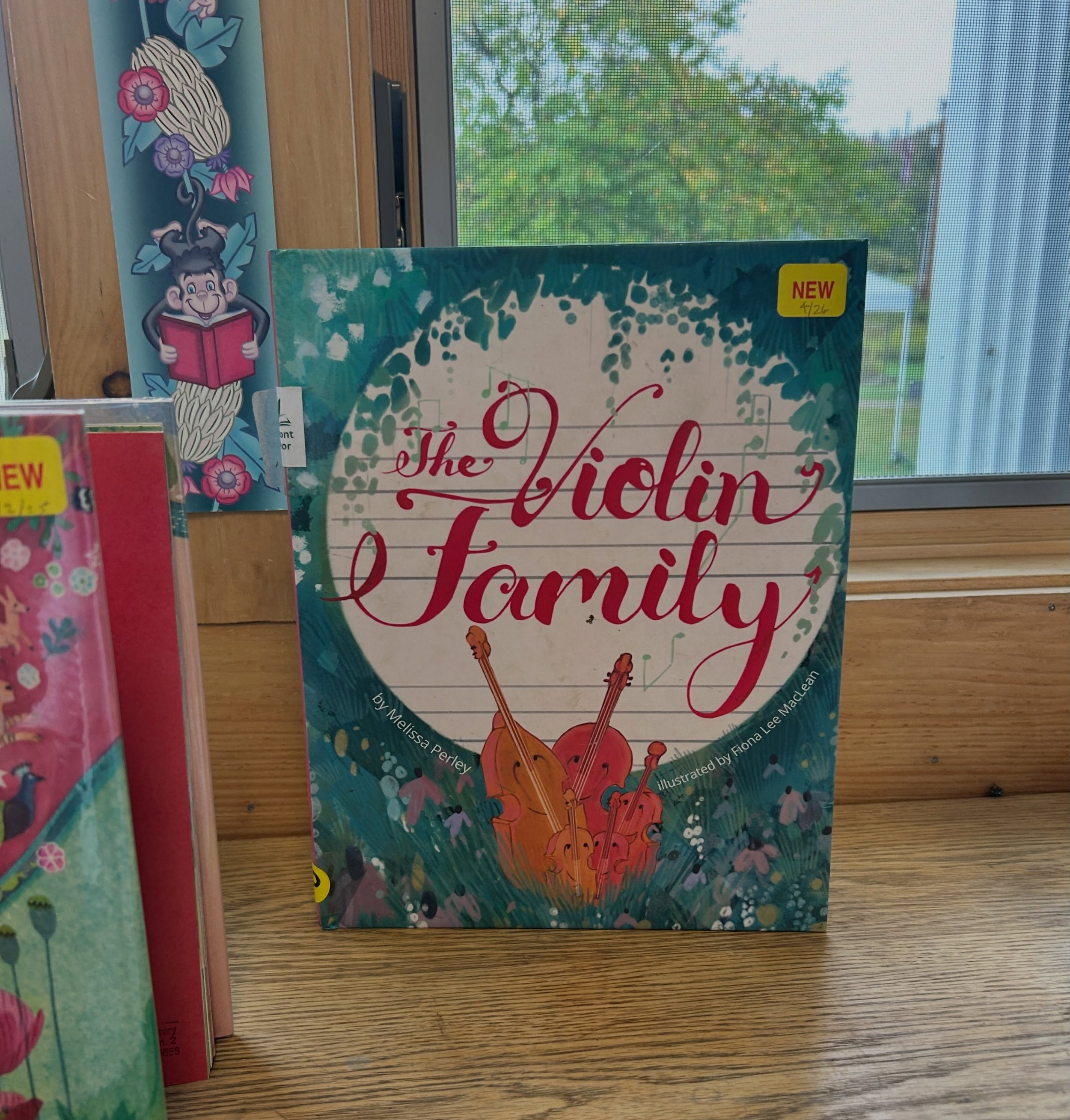 Lovely to see THE VIOLIN FAMILY picture book by Melissa Perley @toofewefarm on the shelf at the @jaquithpubliclibrary in Marshfield! We love visiting local libraries and love that they support local authors and publishers 🥰. What&rsquo;s the name of