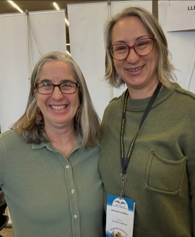 Fantastic day at the #NELA2026 conference today! Here&rsquo;s Childrens Branch Editor Jennifer Gennari @jennifergennari and Publisher Samantha Kolber @sampoetmfa smiling in their matching colors! They had a great time meeting librarians from all over