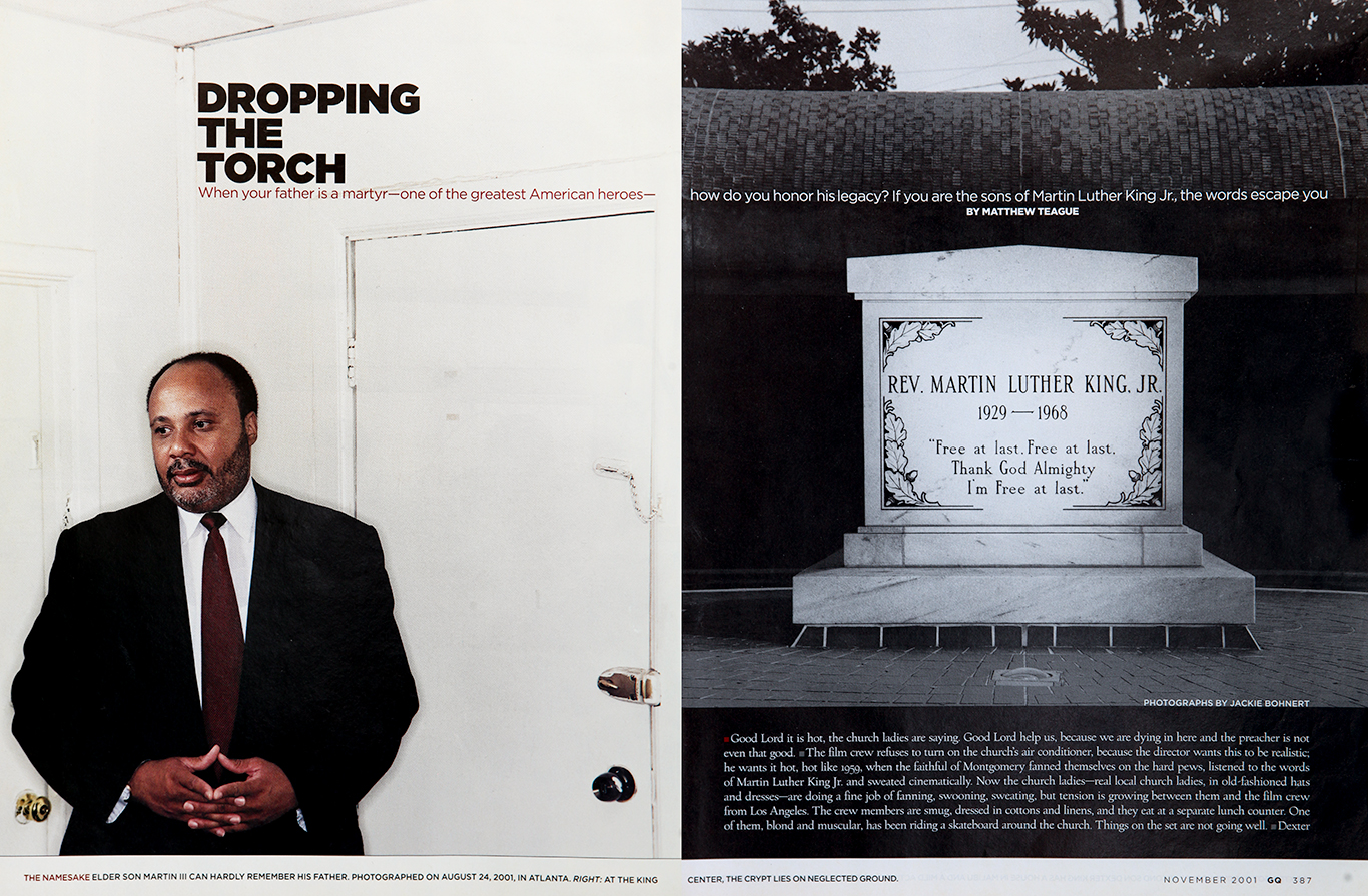 GQ Magazine the sons of MLK