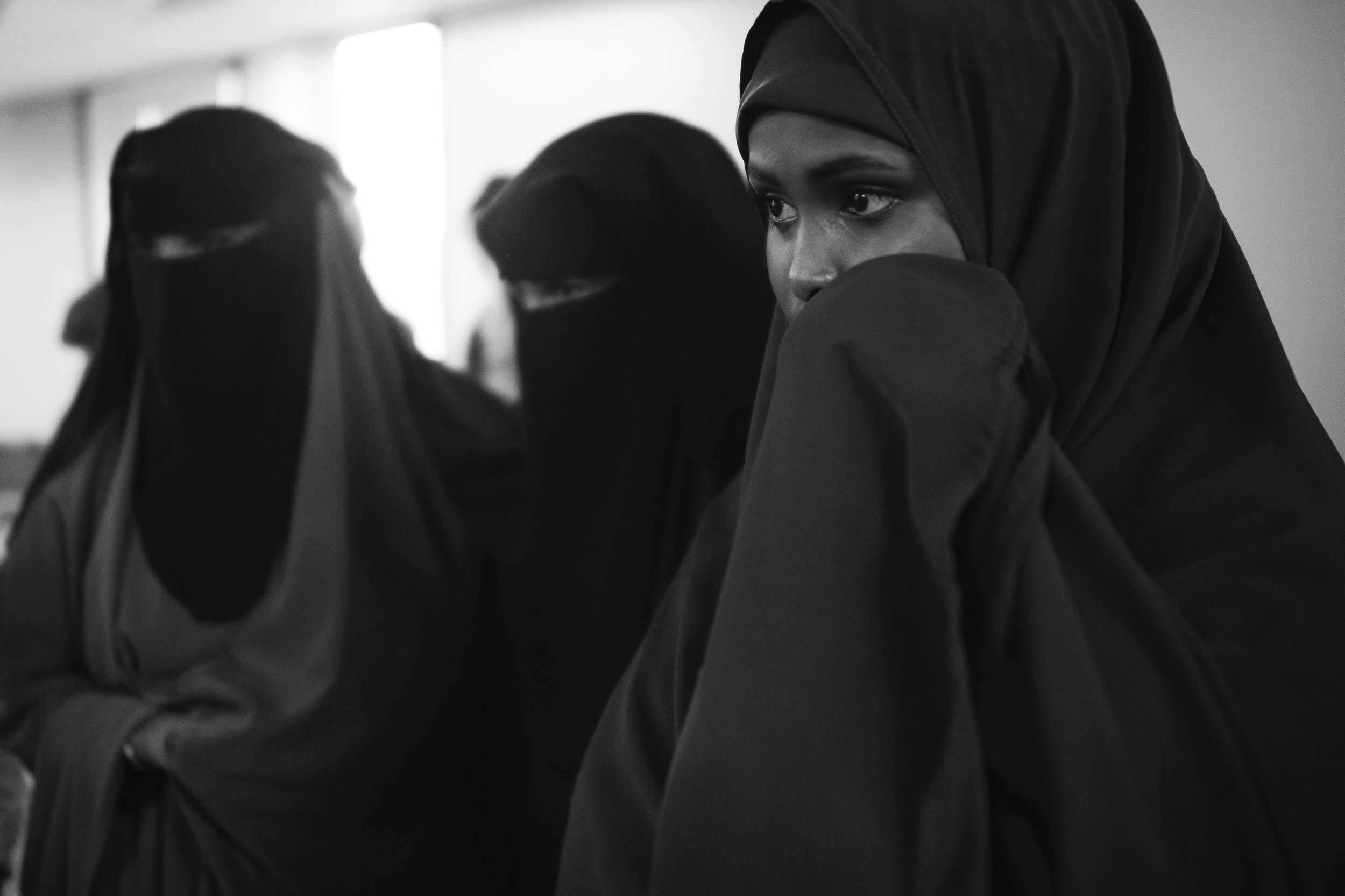 Zainab Mohamed watched the press conference unfold. 