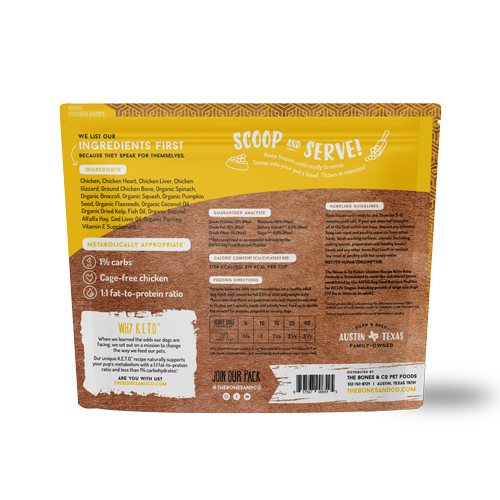 Cagefree chicken raw dog food — The Bones & Co.