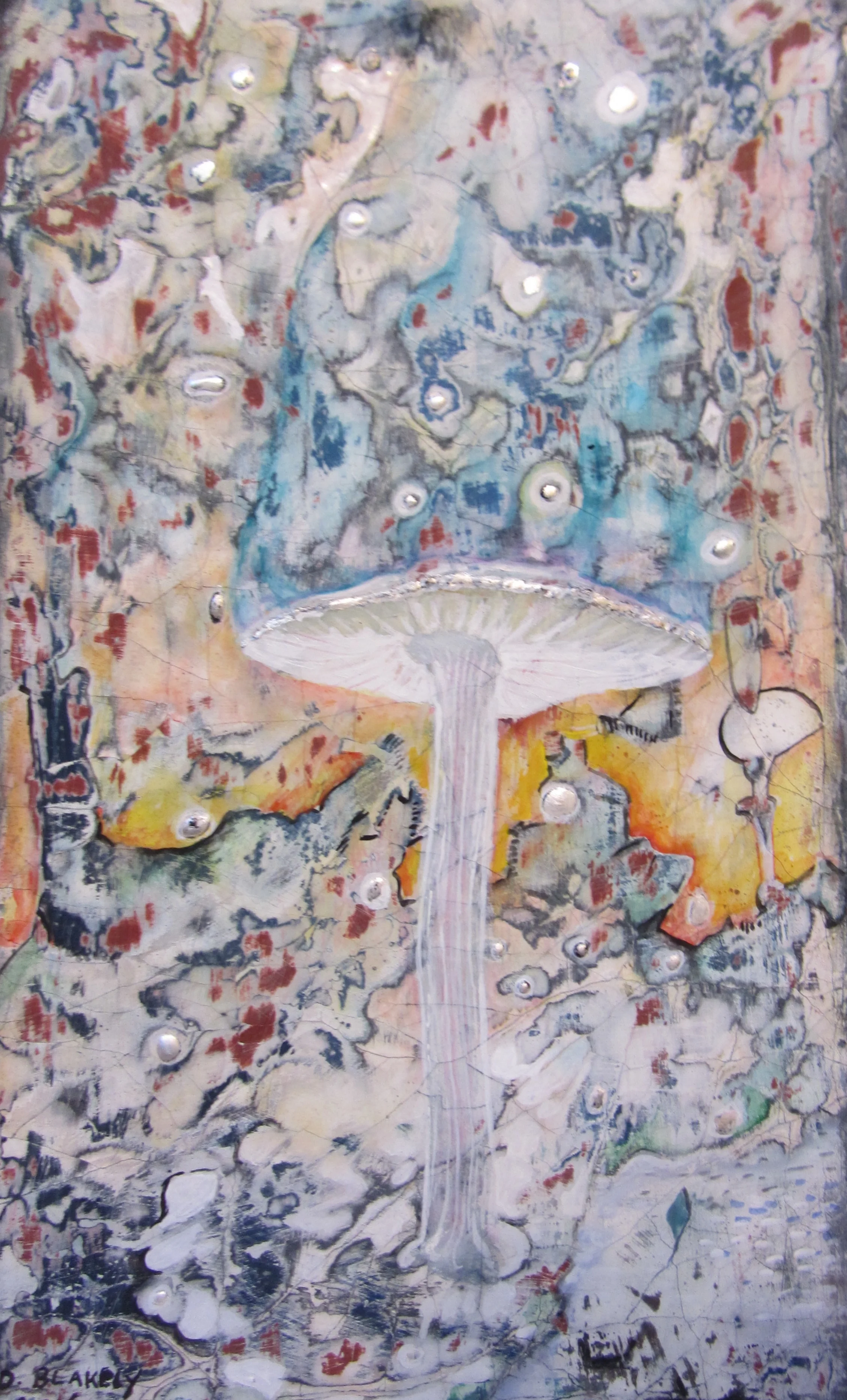 "Discovering a New World" . Oil, egg tempera, silver leaf on linen. 8"w x 12"h. 2016 sold