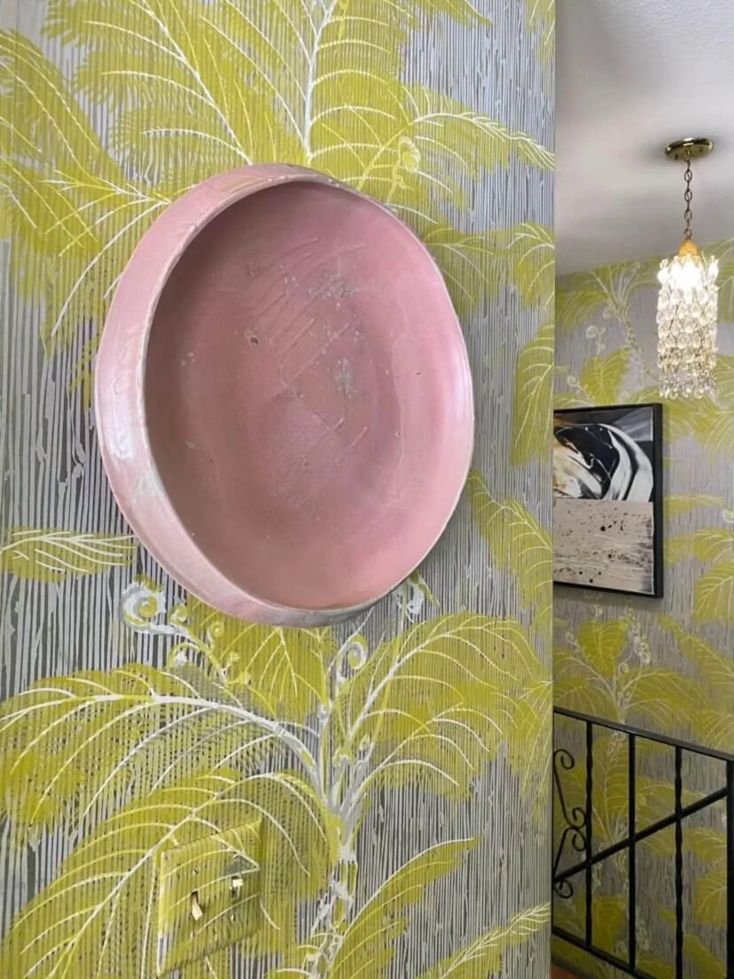 #pink #shino platter in it's element! #woodfiredpottery :: space curated and 📷 @artistmn @jeralynvictoriaart :: cheers!