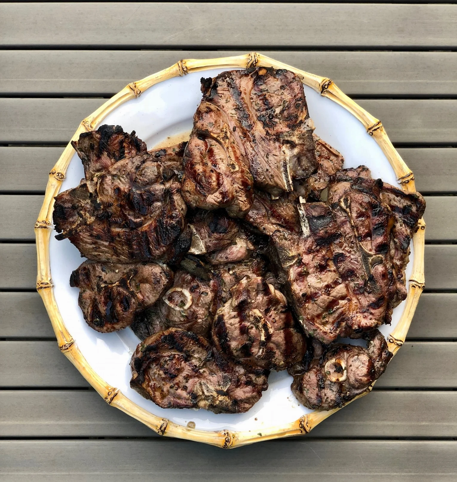 Greek Marinated Grilled Lamb Chops