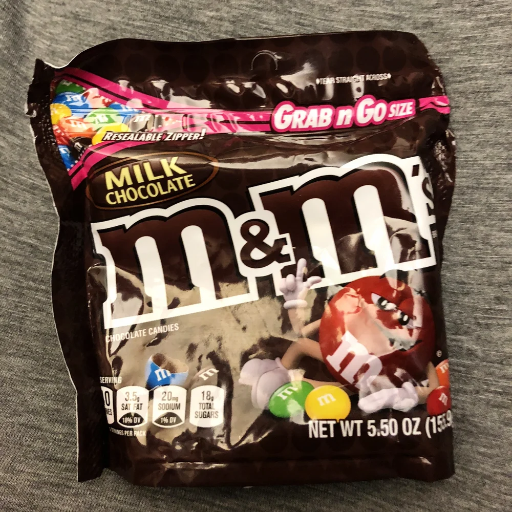 M AND M MILK CHOCOLATE 5.50OZ