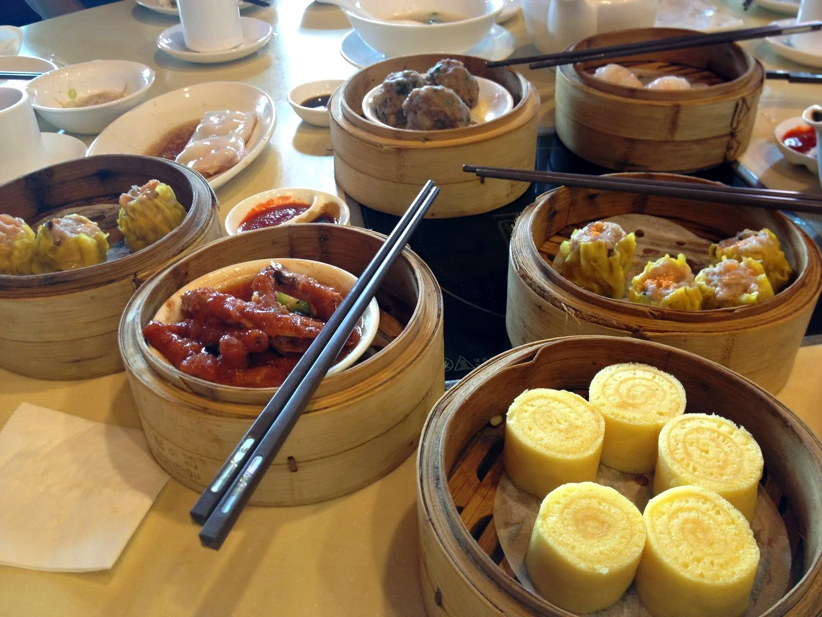 Dim sum spread at MingHin Cuisine