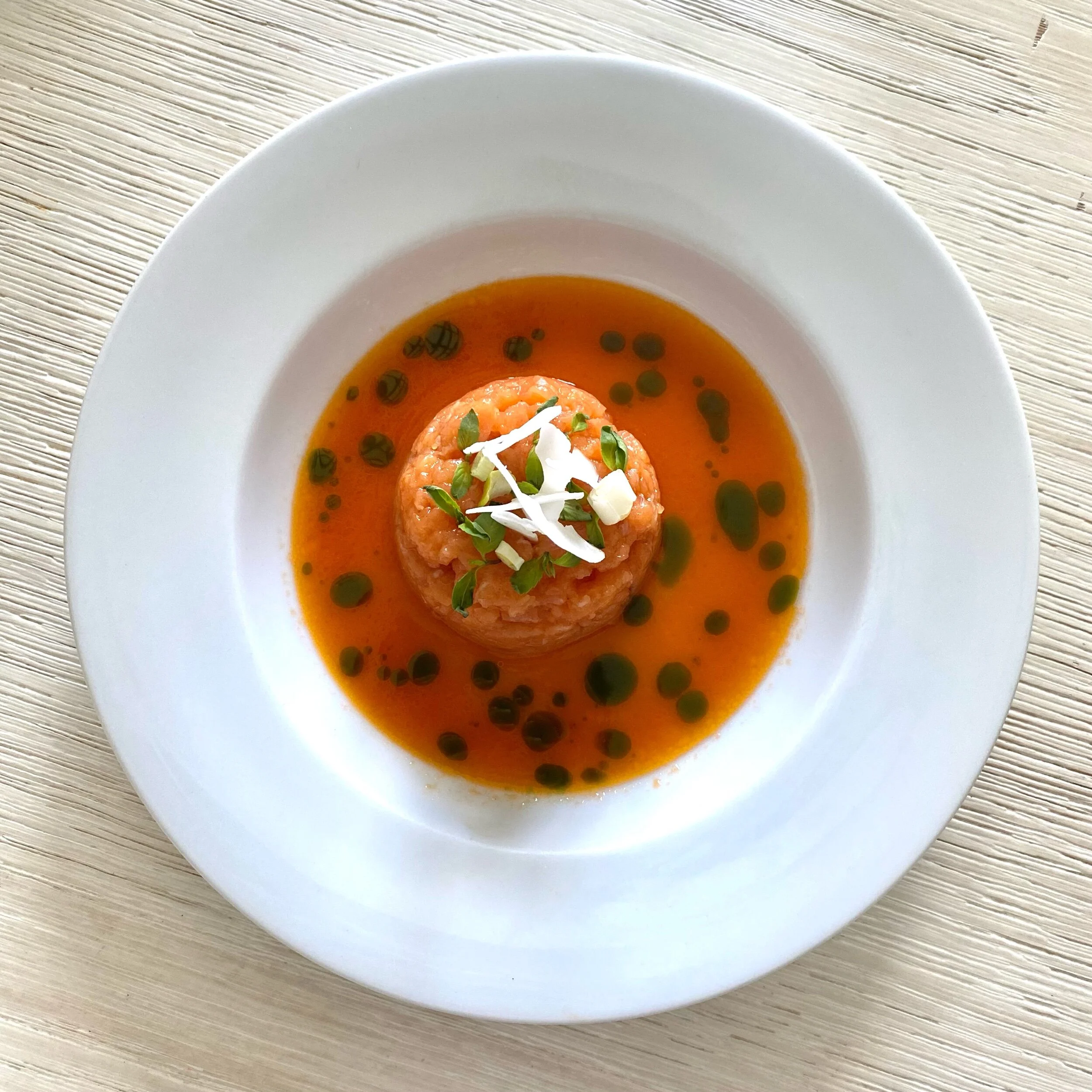 Watermelon and Basil Salmon Tartare