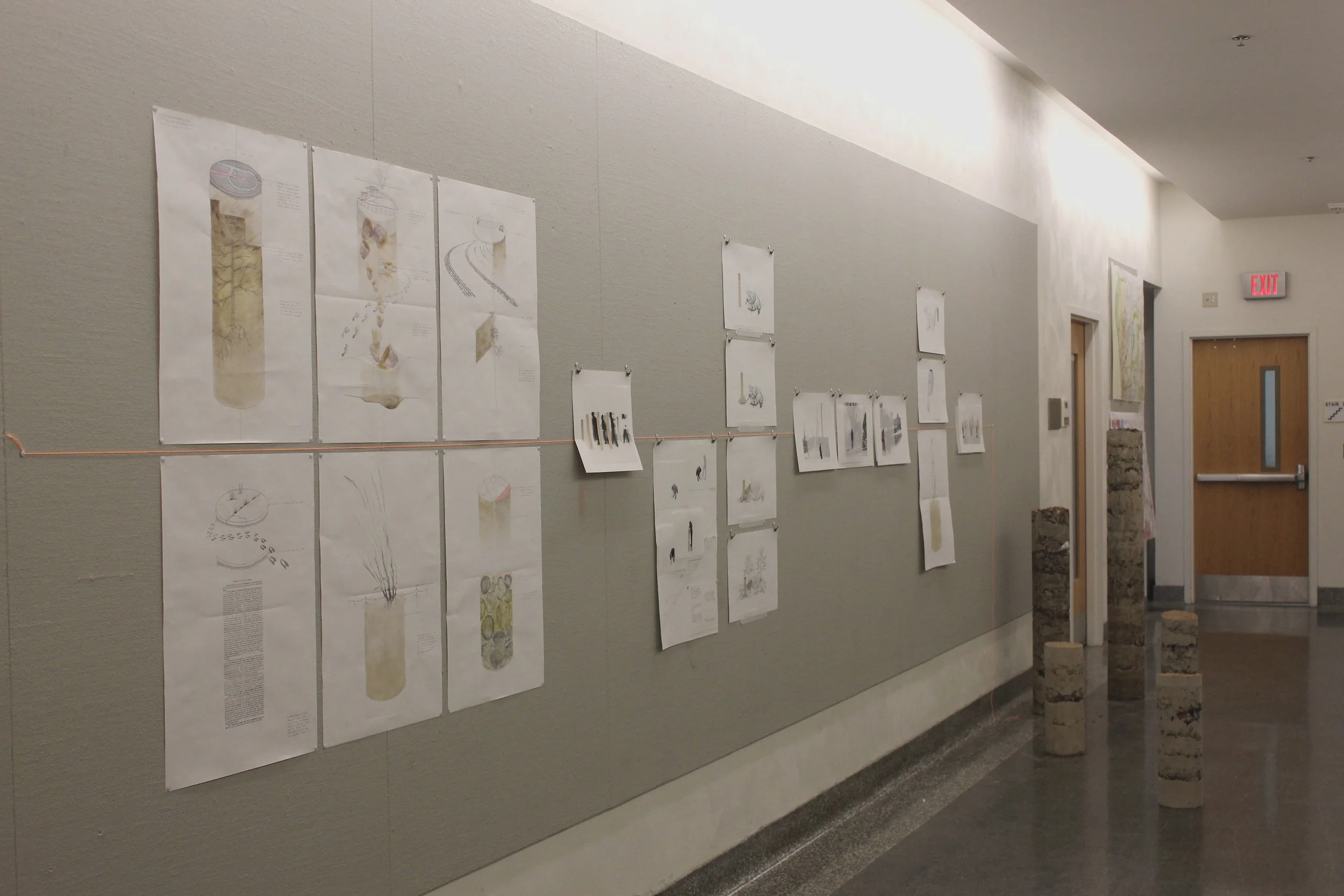 Exhibition of work at the Sam Fox School of Design and Visual Arts. * Bromegrass Core drawing collected by Jesse Vogler. * Approximate Core sculptures collected by Amanda Bowles, Rod Barnett, and Jacqueline Margetts.