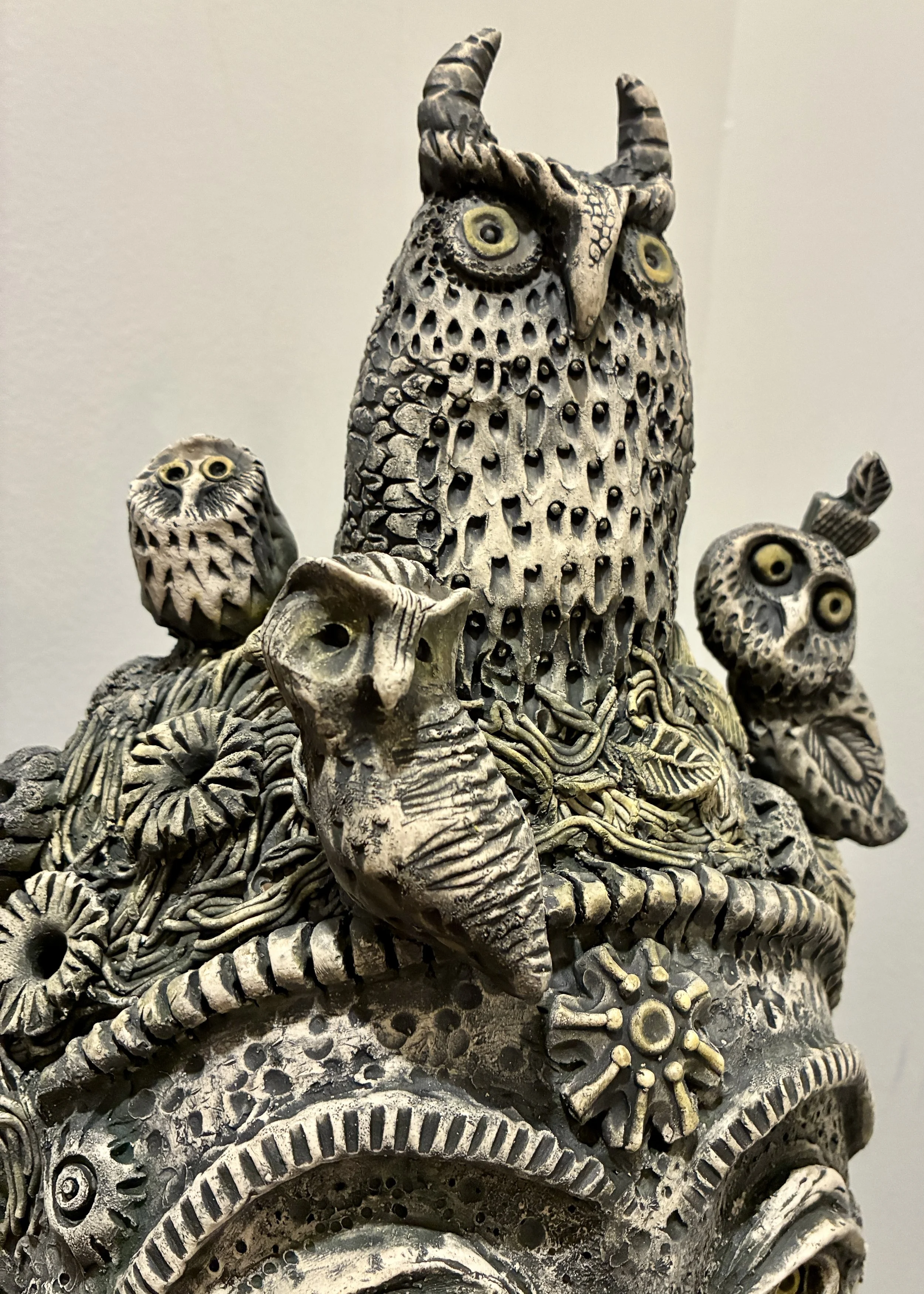 SAVE THE FORESTS!  (DETAIL OF OWLS)
