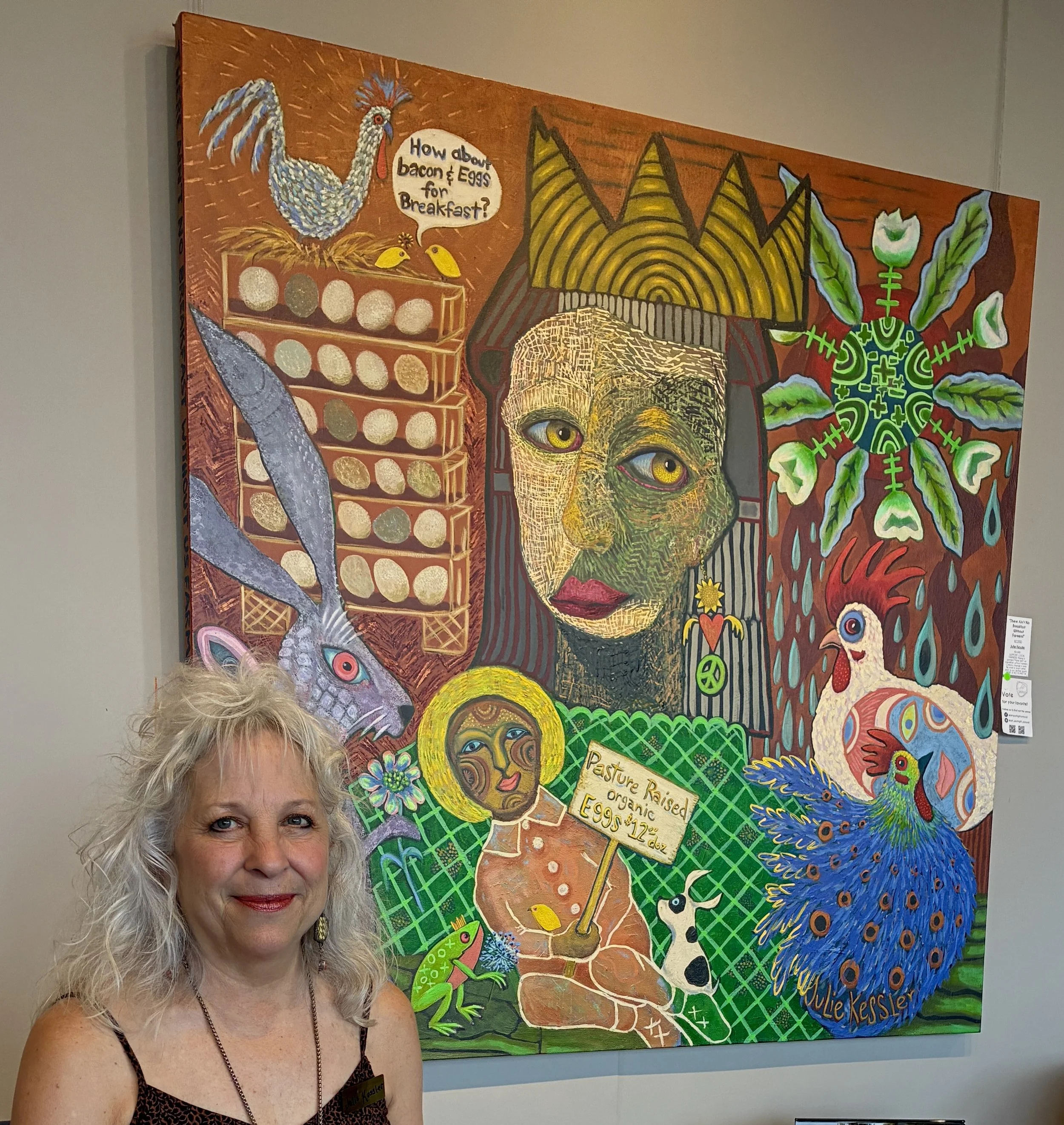   Mona Lisa 2026  “There Ain’t No Breakfast without Farmers!”    48”x48” Acrylic    