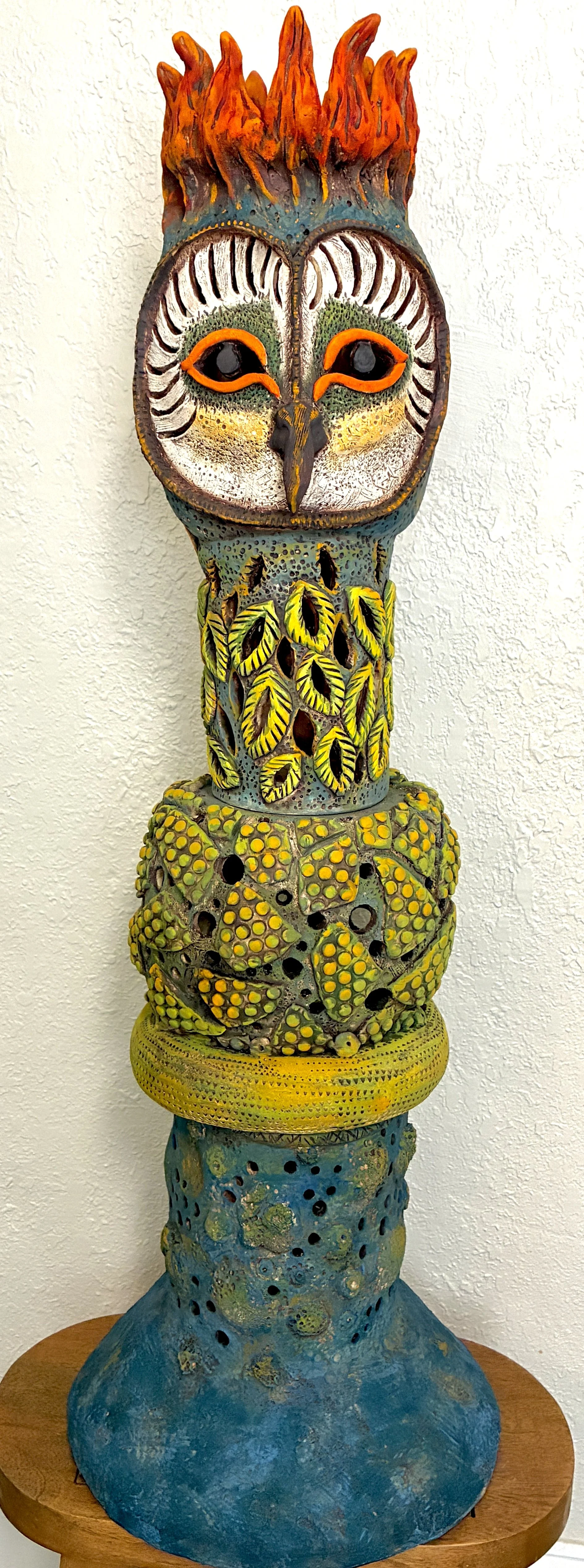 Owl Totem Light  by Julie Kessler 