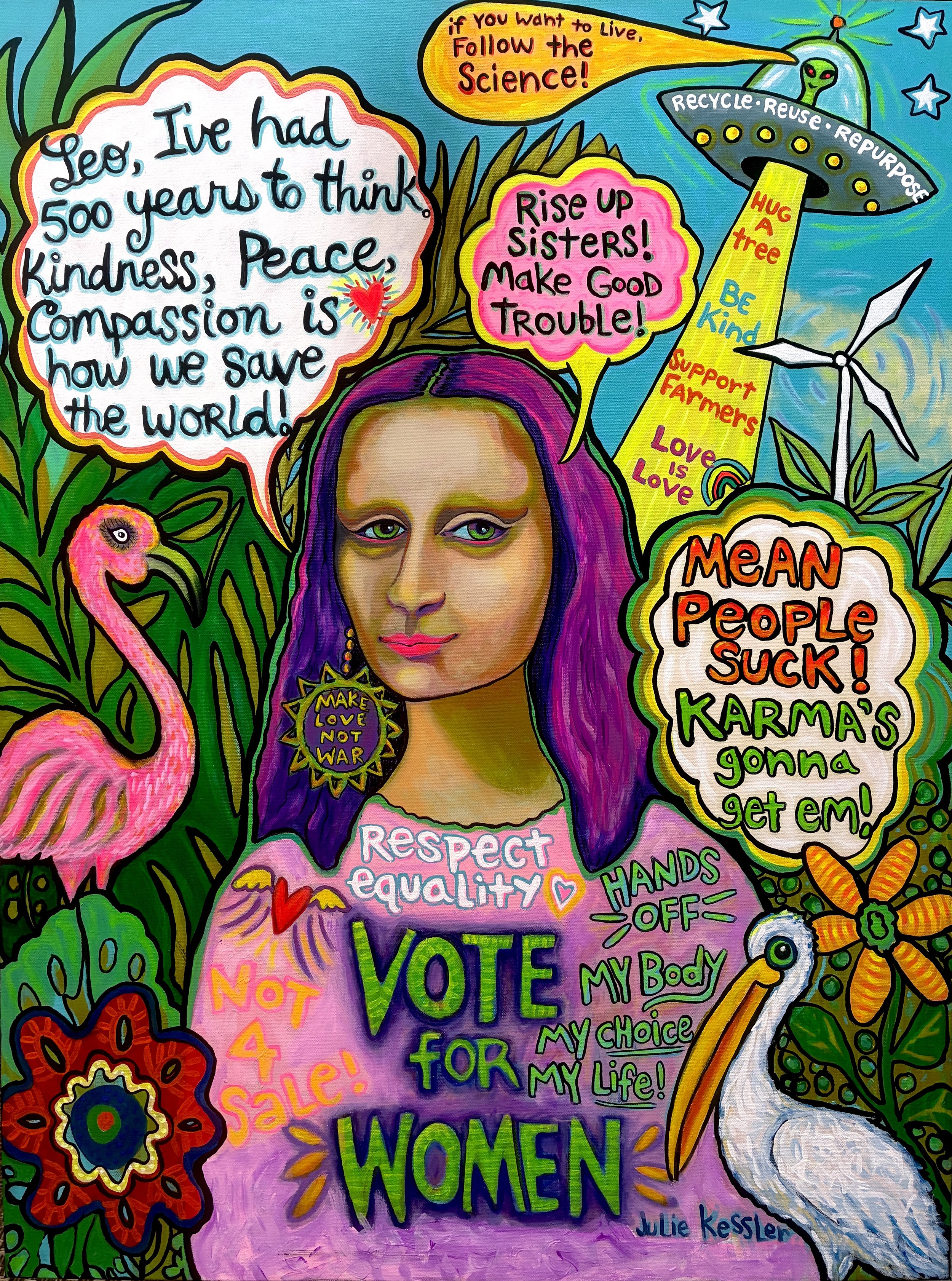 MONA LISA - VOTE FOR WOMEN! by JULIE KESSLER 
