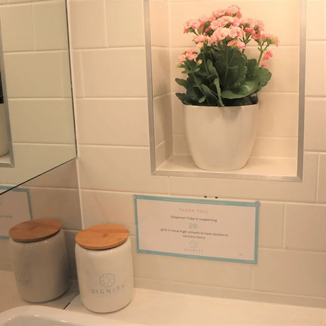 Dignity jars sitting pretty in Chapman Tripp’s bathroom. Make sure to send us snaps if you find Dignity in a bathroom near you ✨