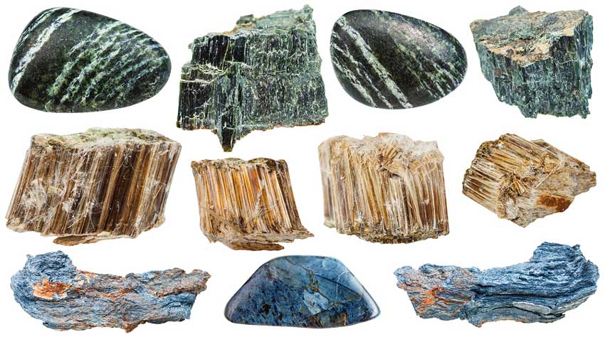 The different types of asbestos