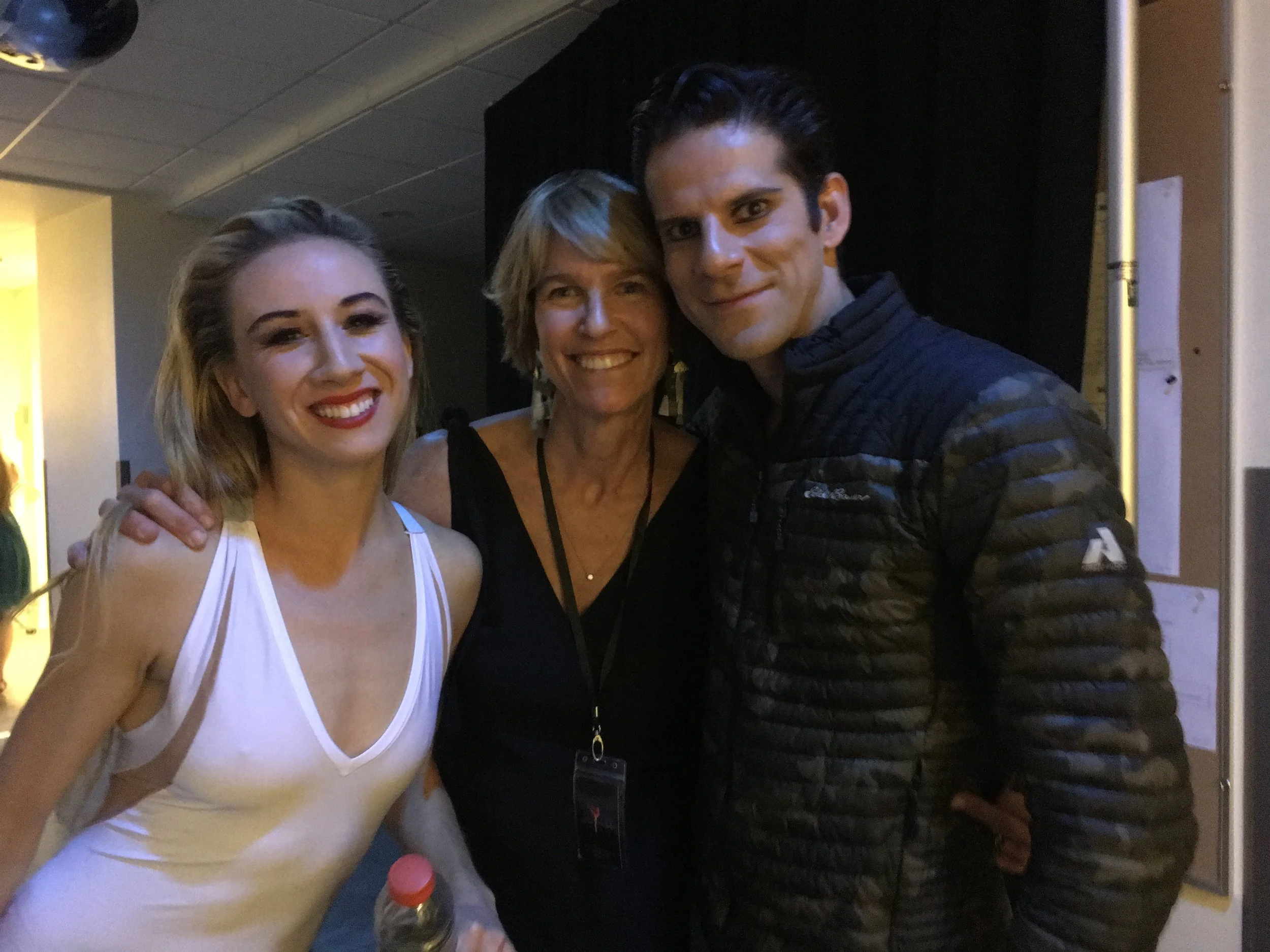 Backstage with Isabella Boylston and Marcelo Gomes on the first night. 