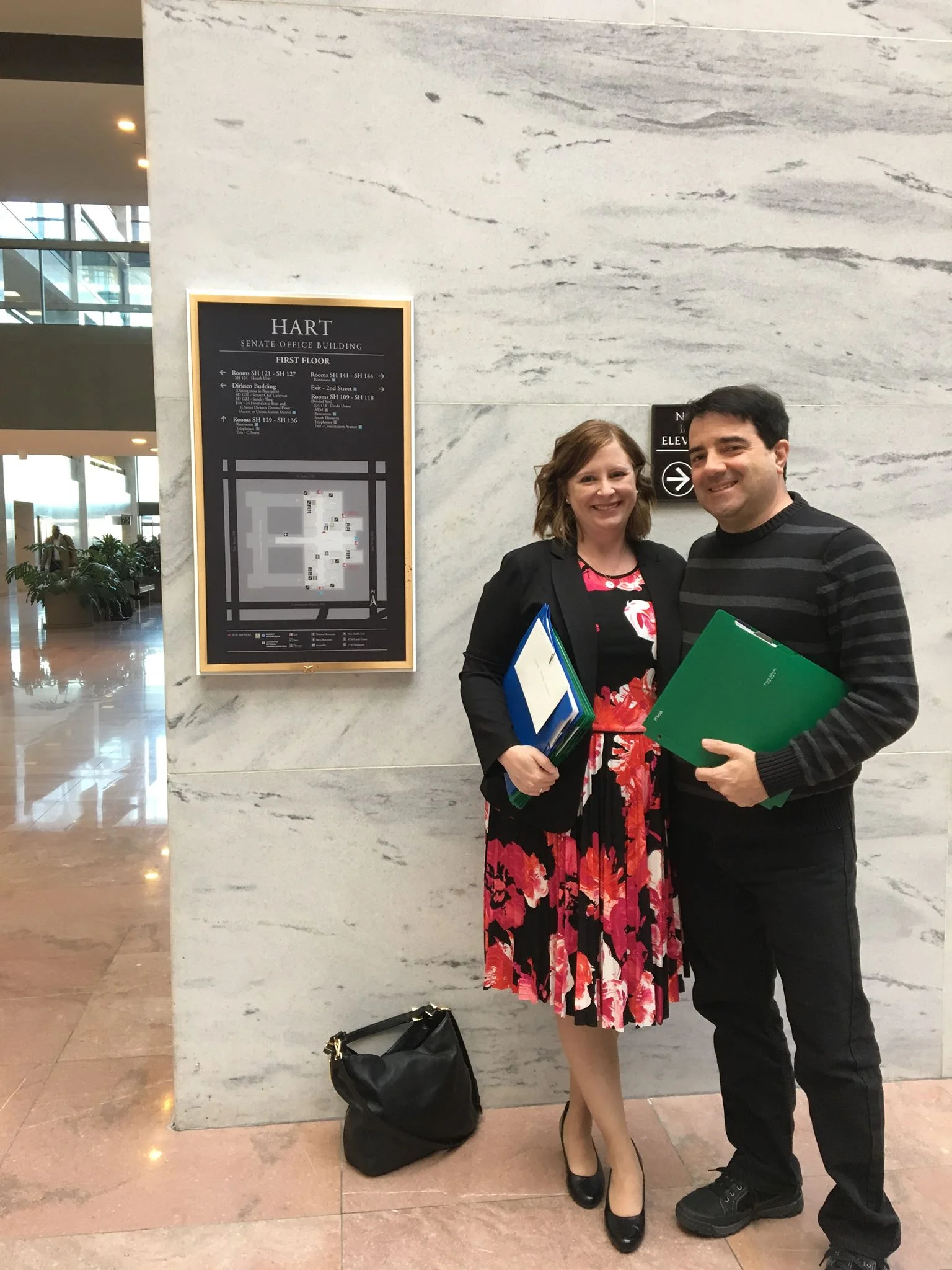 Jim and myself in the Hart Senate Office Building. Photo by Robin Utz