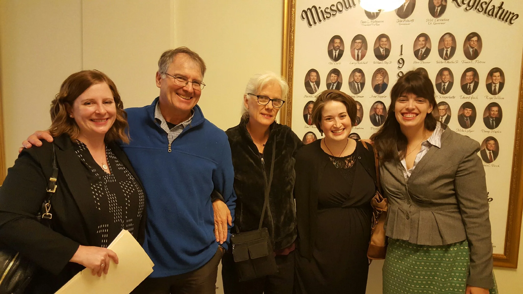 Me, Dan Mosby, Kathy Peterson, Rachel GOldberg, Sarah Baker of the ACLU. Photo by M'Evie Mead
