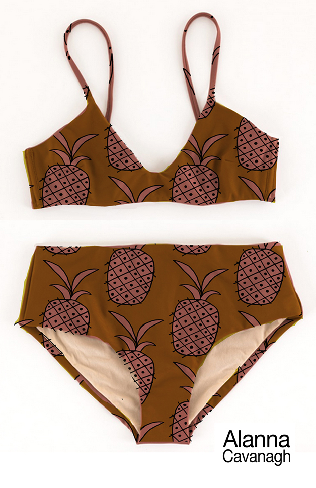 Pineapple pattern - seen here on swimwear
